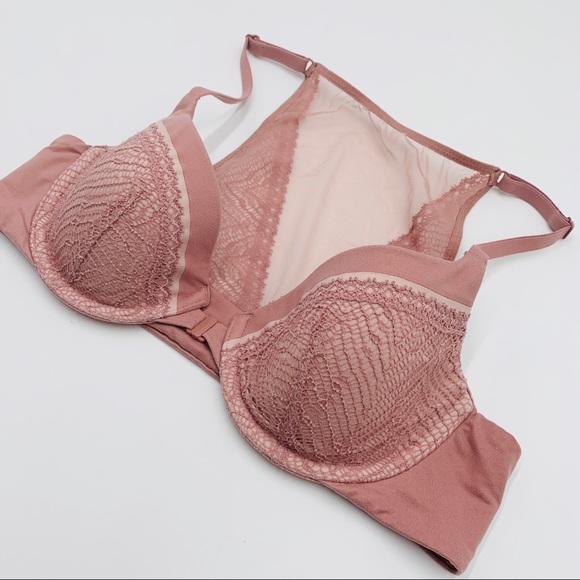Victoria’s Secret Pink Lace Racerback Demi Bra 34B - Picture 5 of 10